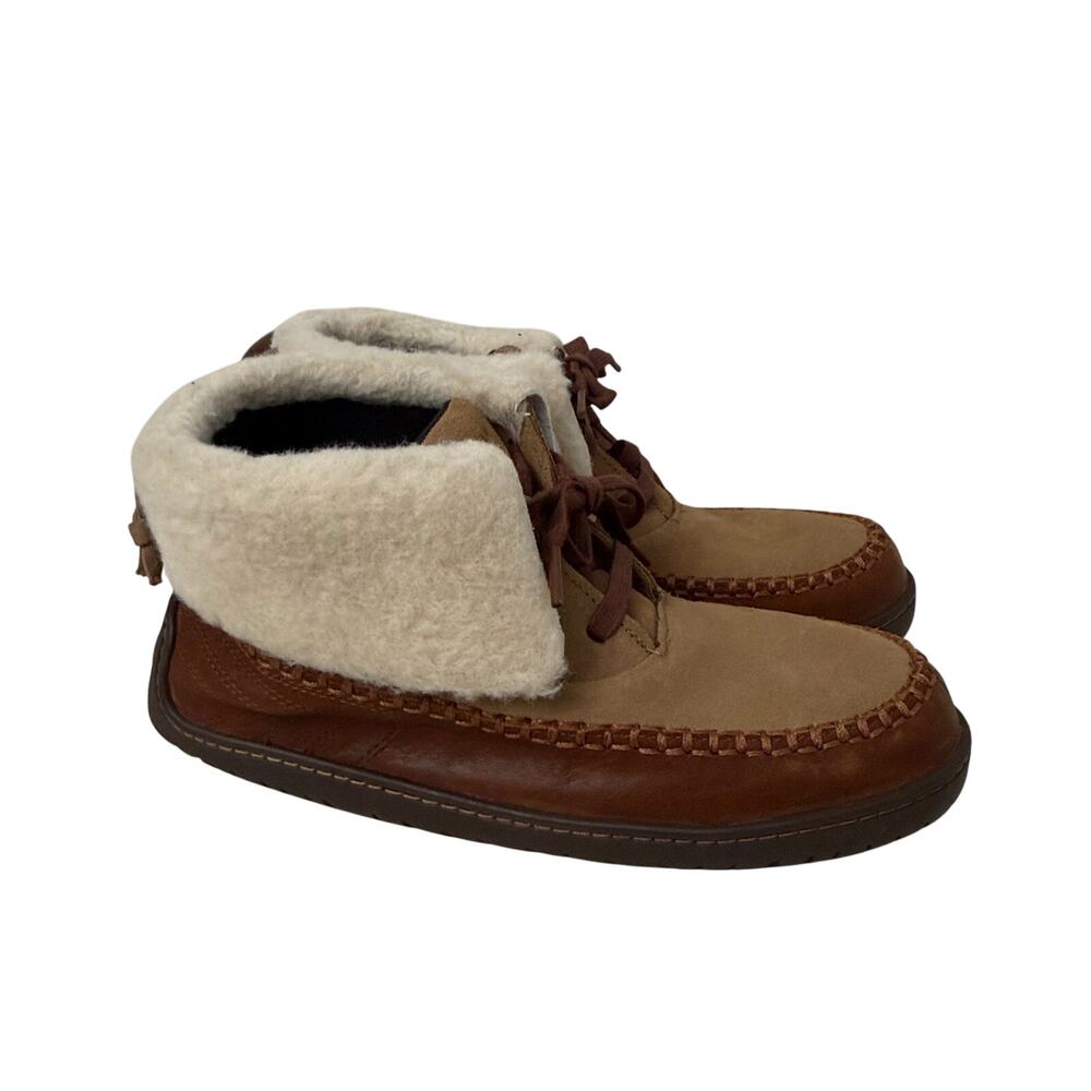 Manitobah Mukluks Skoden Ankle Boots Womens Size 9 Brown Leather Wool
